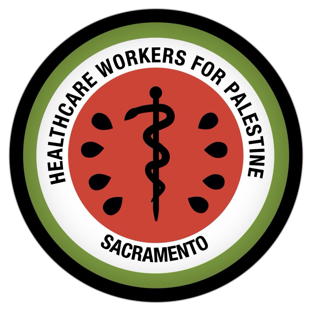 Logo for Healthcare Workers for Palestine - Sacramento